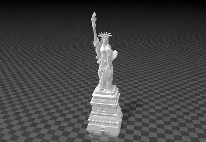 Topless Statue Of Liberty 3D print model
