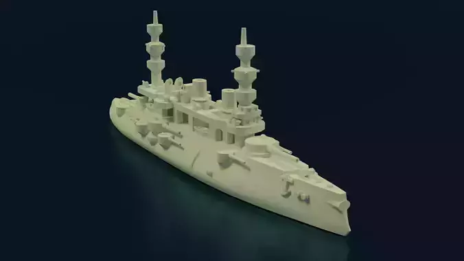 Battleship Charles Martel 3D print model