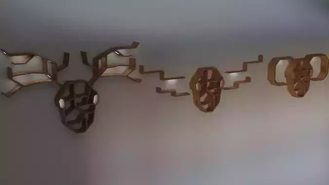 deer shelf Low-poly 3D model