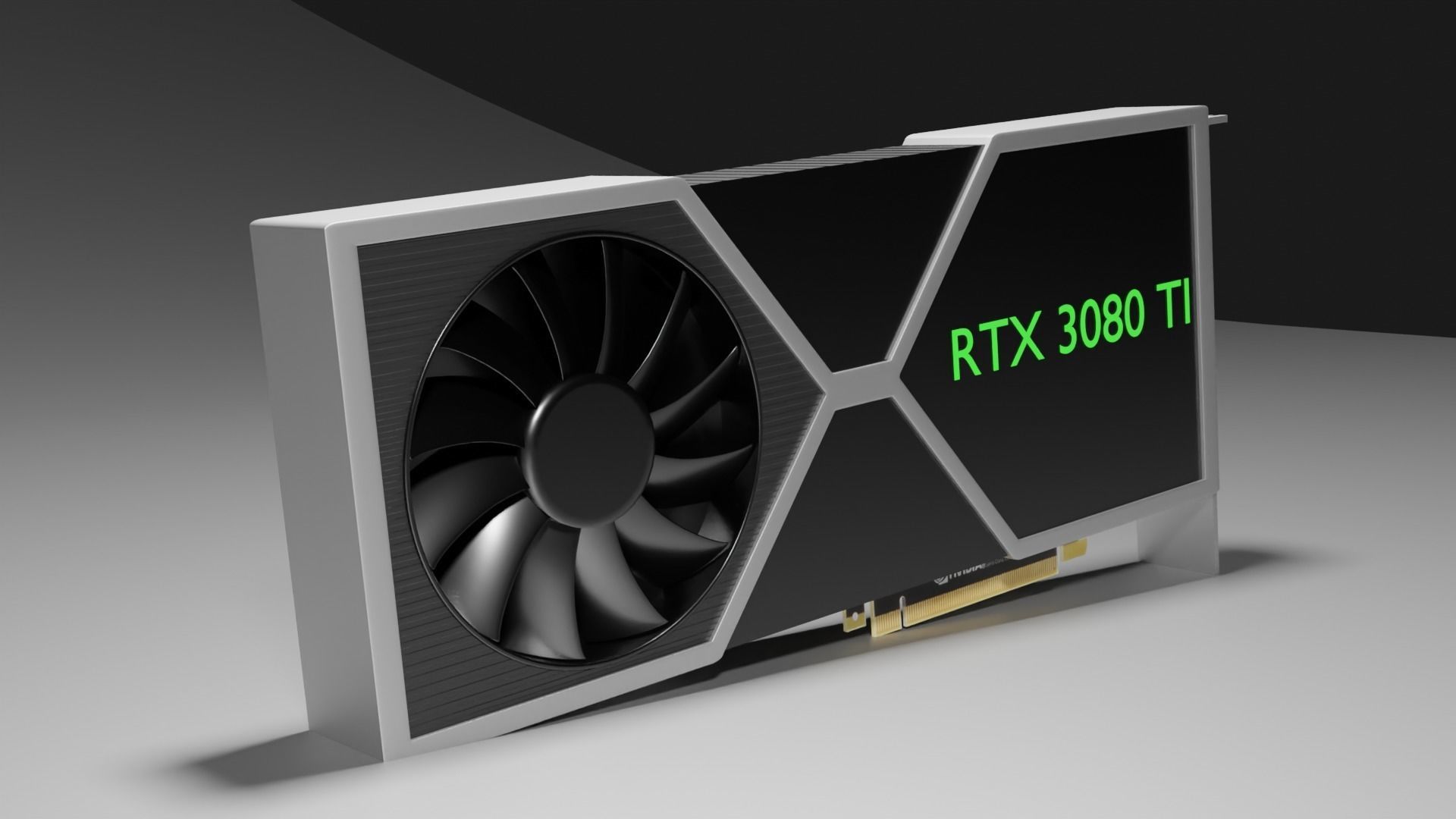 RTX 3080 TI 3D MODEL Low-poly 3D model_2