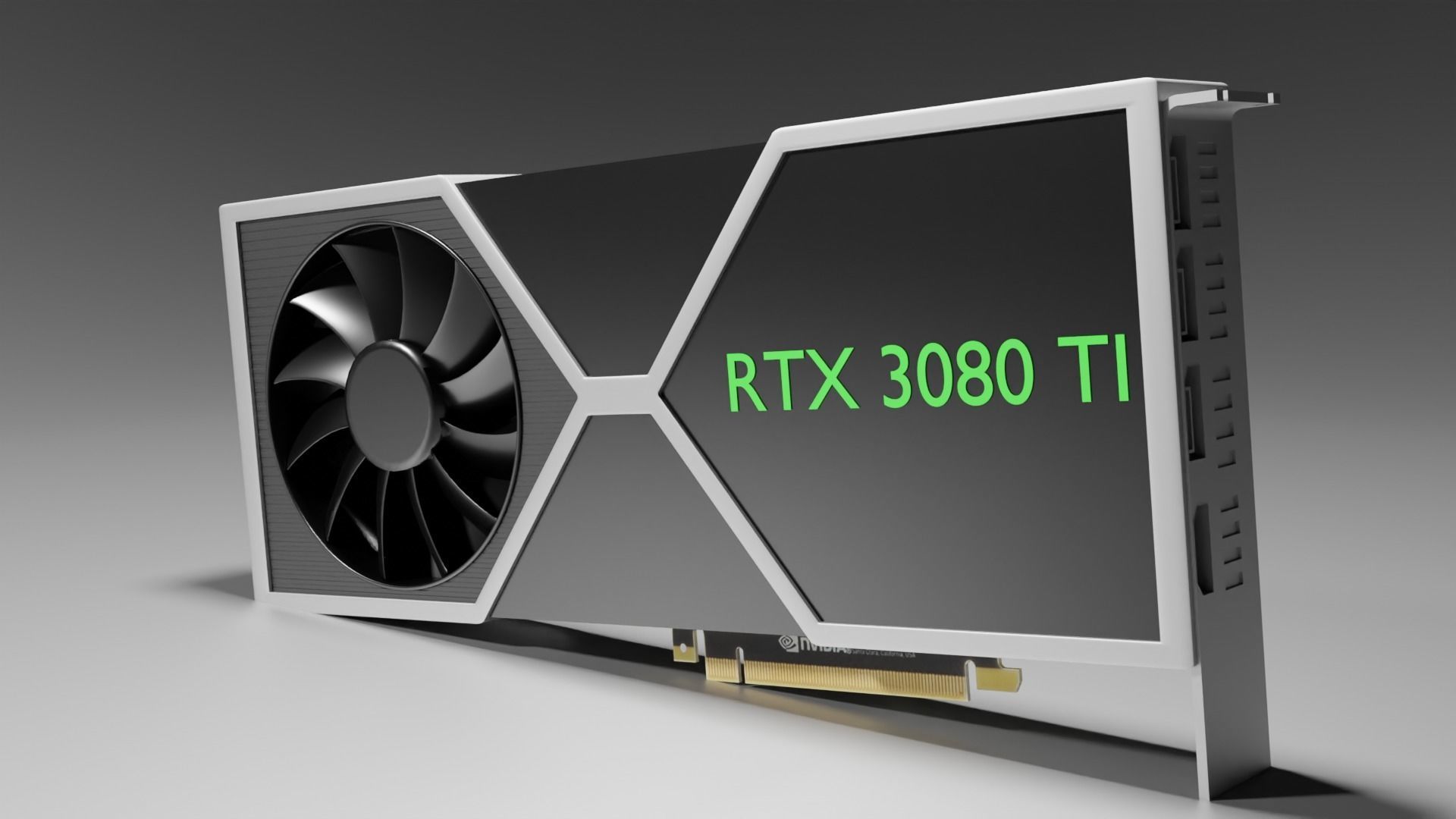 RTX 3080 TI 3D MODEL Low-poly 3D model_1