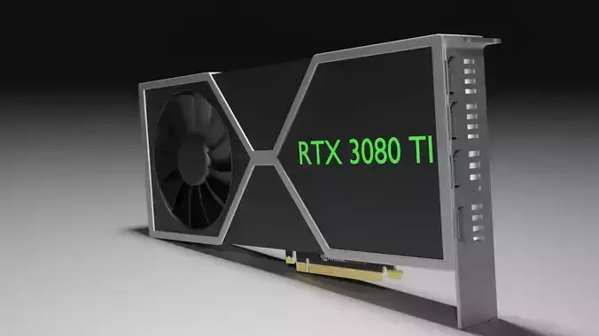 RTX 3080 TI 3D MODEL Low-poly 3D model