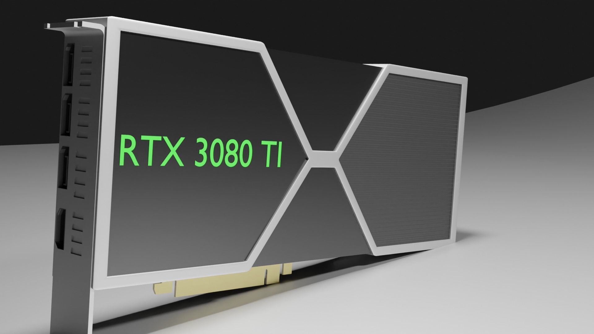 RTX 3080 TI 3D MODEL Low-poly 3D model_4