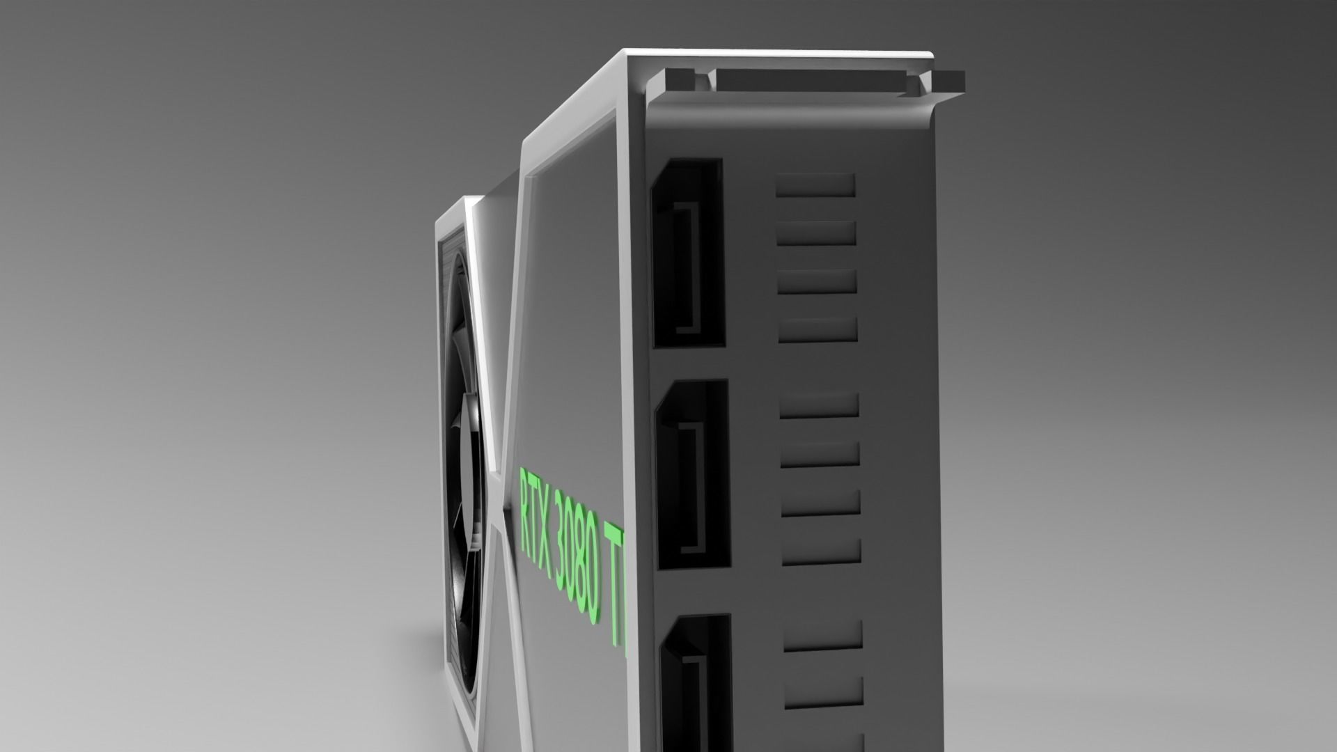 RTX 3080 TI 3D MODEL Low-poly 3D model_3