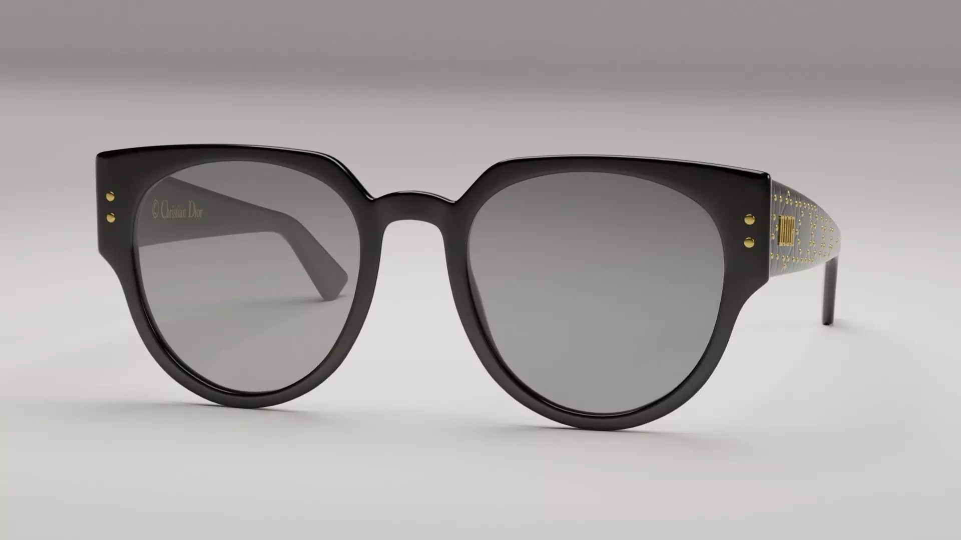 Dior sunglasses model VR AR low-poly 3d model Low-poly 3D model Low-poly 3D model_0