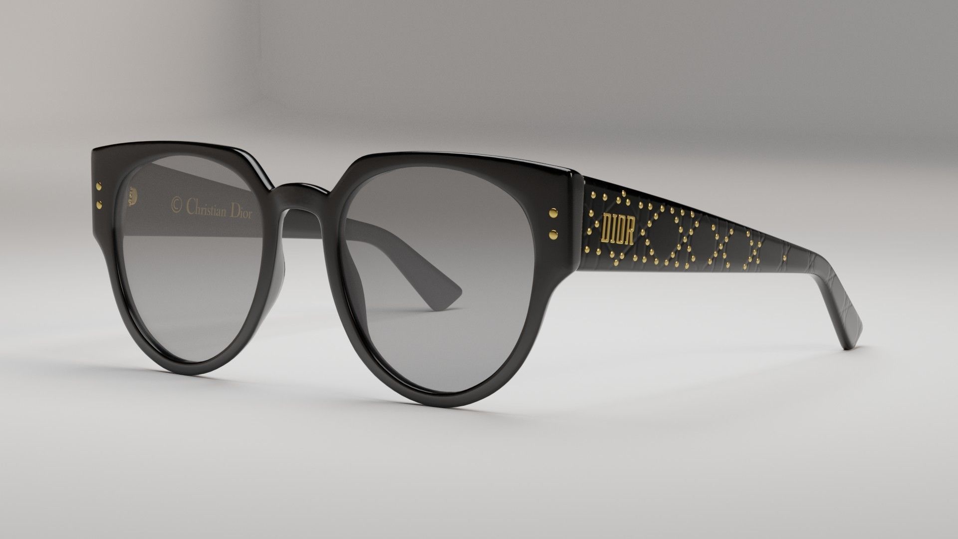 Dior sunglasses model VR AR low-poly 3d model Low-poly 3D model Low-poly 3D model_1