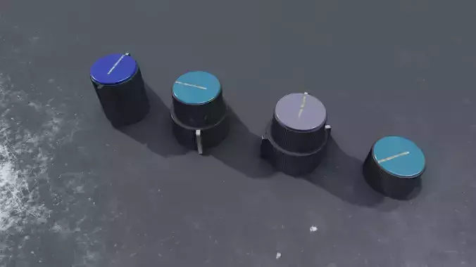 Neve 31102 Console Audio Knobs 3D model