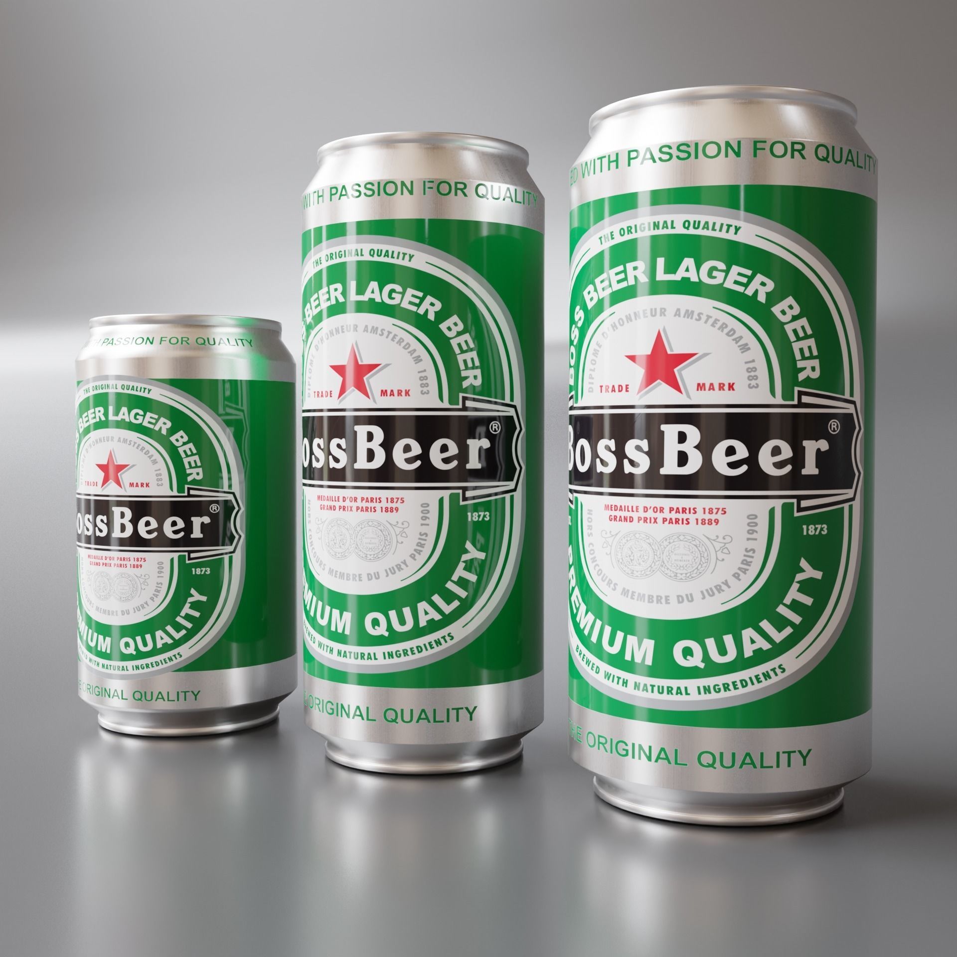 Beer Can Pack 03 3D model_3