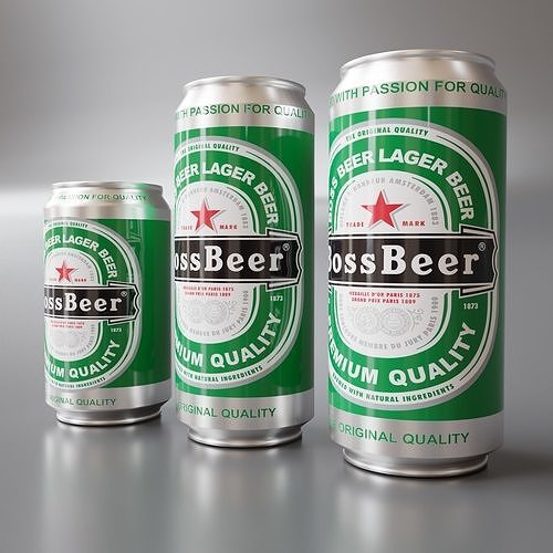 Beer Can Pack 03 3D model 4