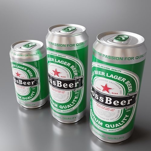 Beer Can Pack 03 3D model 2