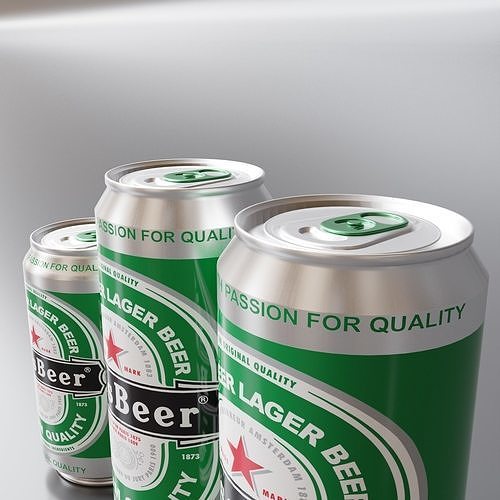 Beer Can Pack 03 3D model 7