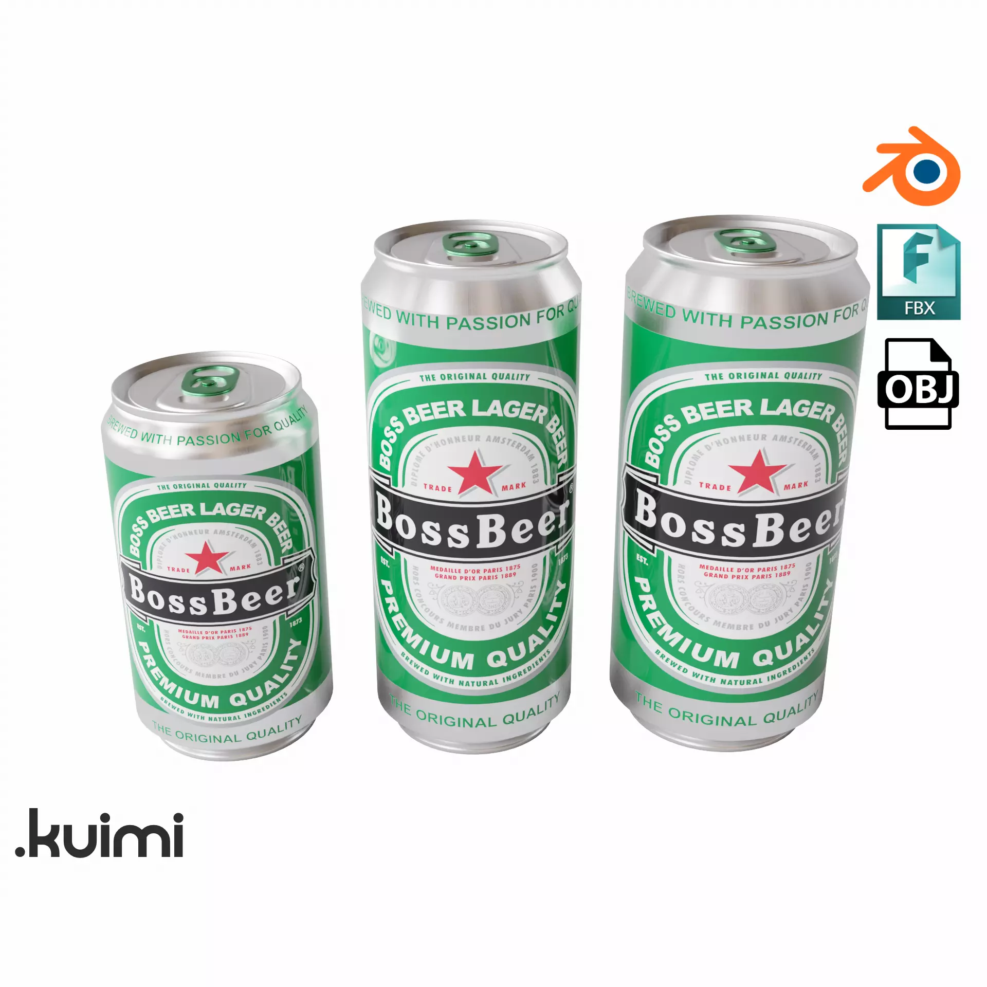 Beer Can Pack 03 3D model_0