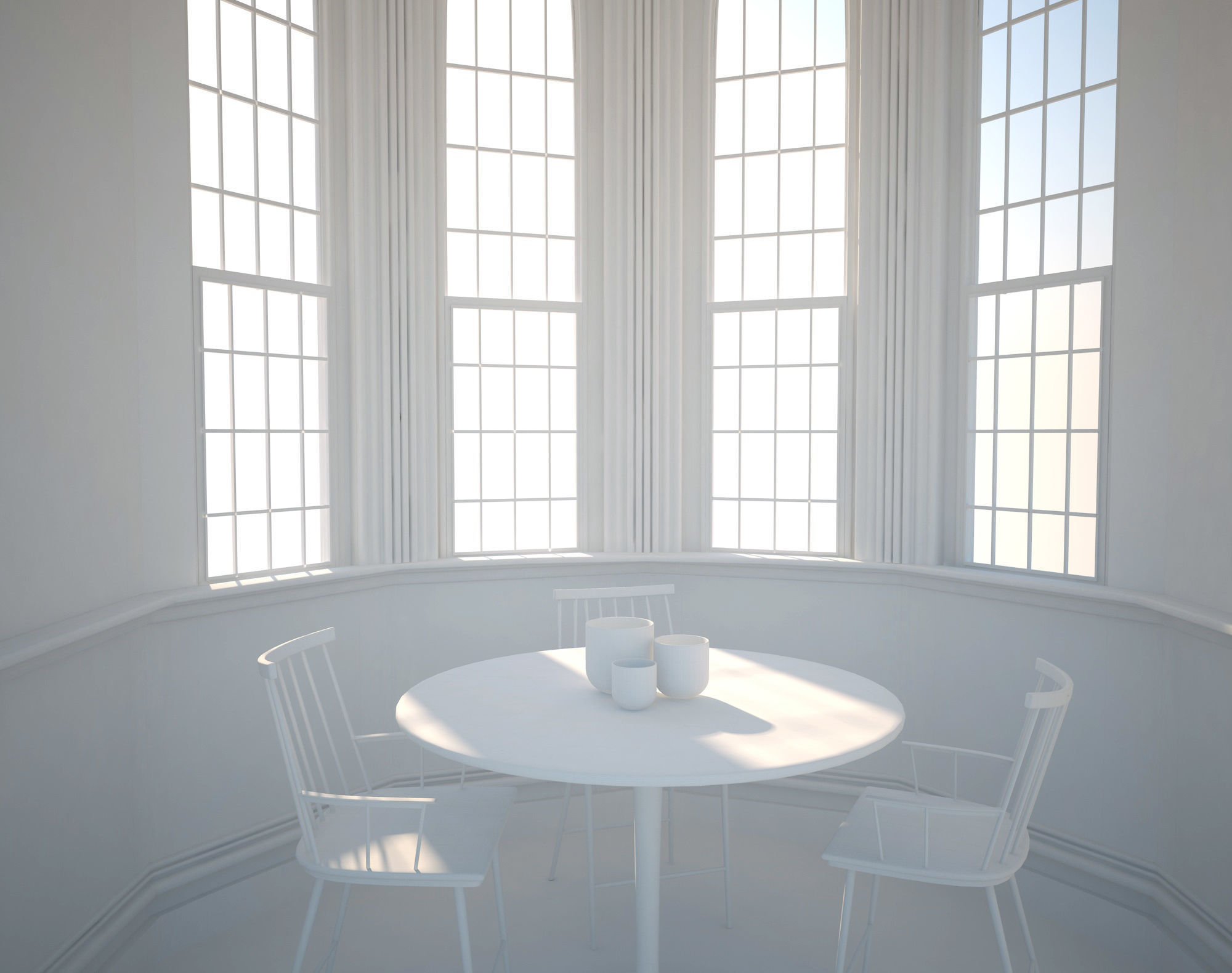european dining 3D model_1