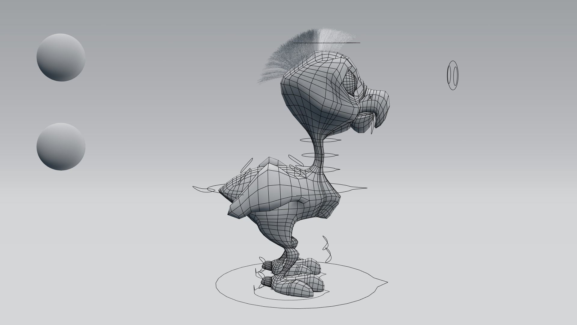 Cartoon chicken Low-poly 3D model_6