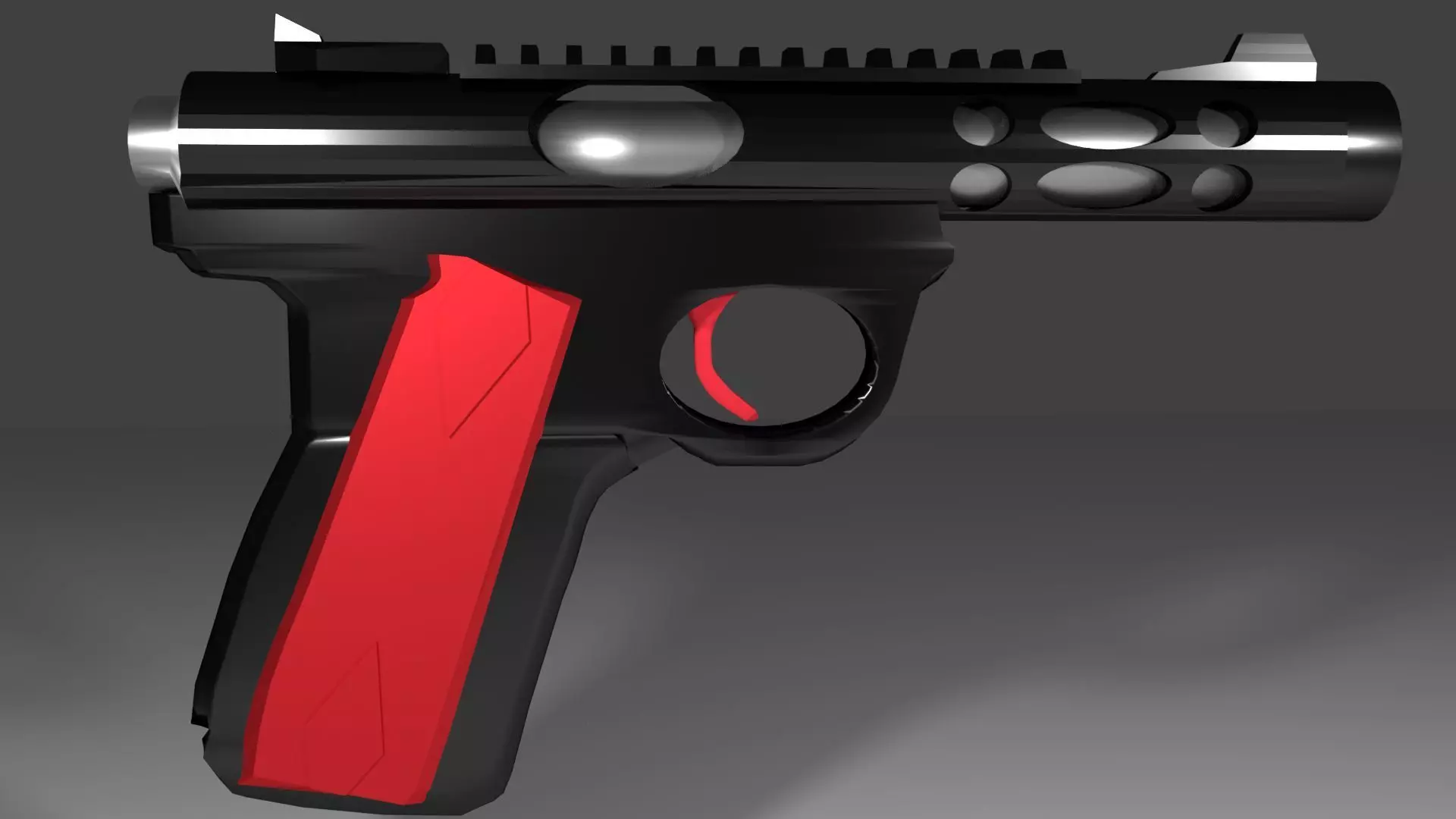 Tactical pistol Free low-poly 3D model
