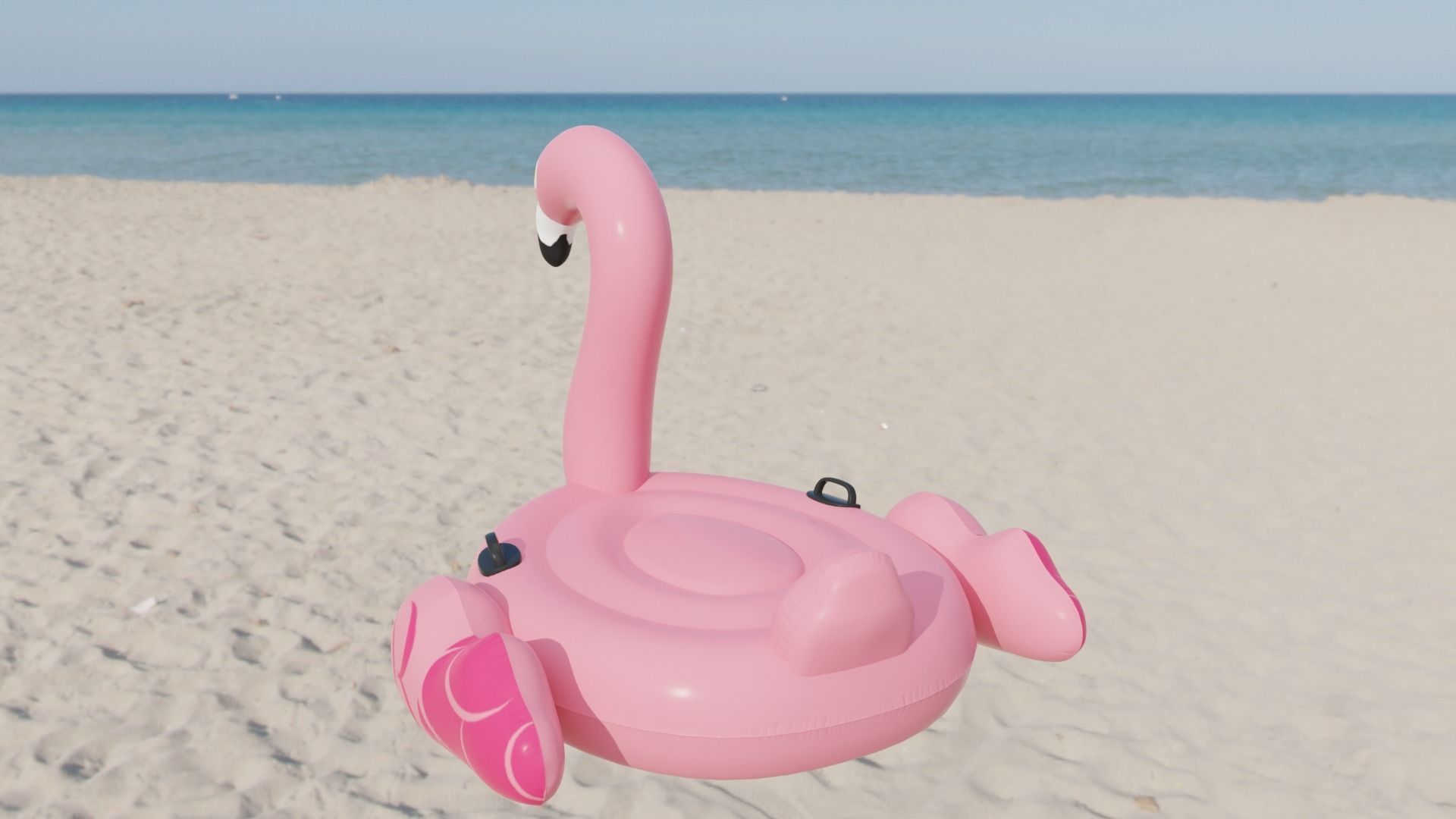 Flamingo Inflatable Toy Low-poly 3D model_1