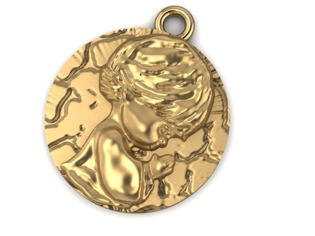 baby pendant 3D print model_22