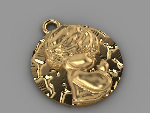 baby pendant 3D print model_16