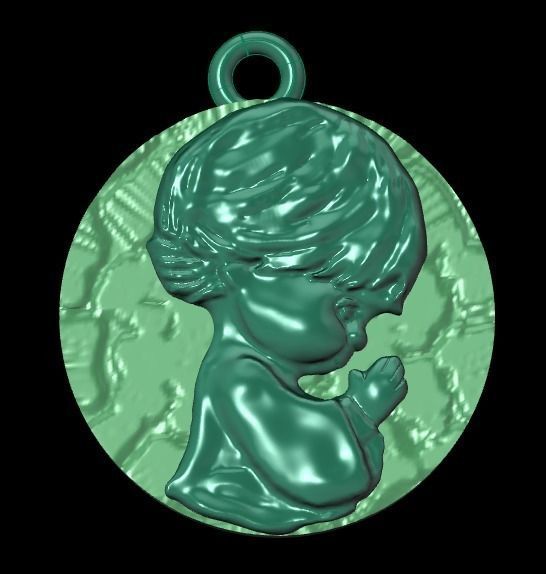 baby pendant 3D print model_25