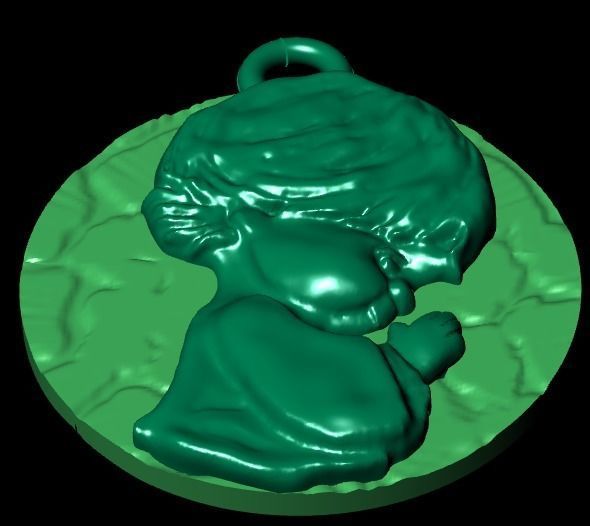 baby pendant 3D print model_15