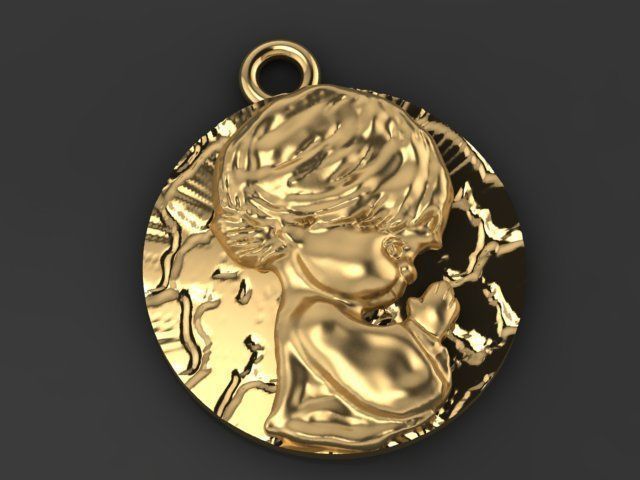 baby pendant 3D print model_1