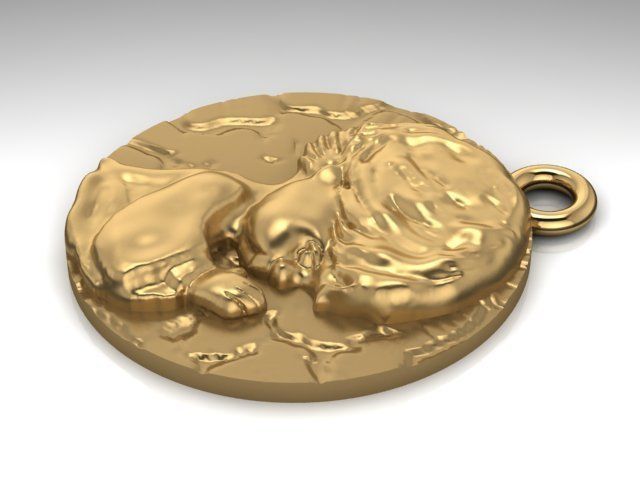 baby pendant 3D print model_24