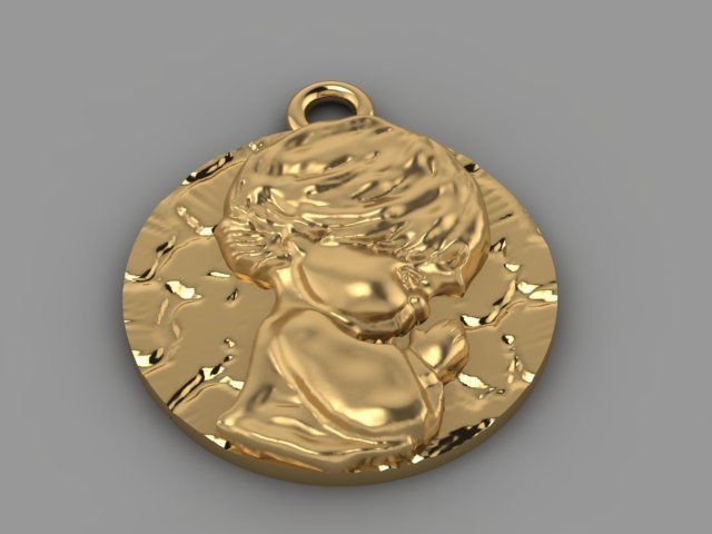baby pendant 3D print model_13