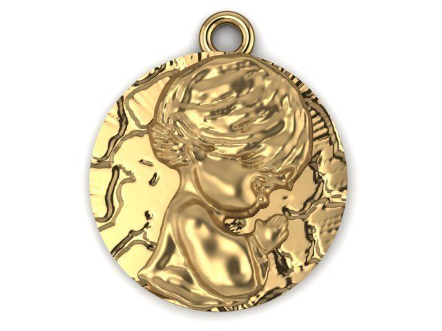 baby pendant 3D print model_18