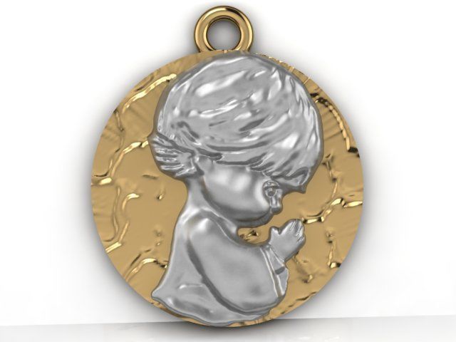 baby pendant 3D print model_8