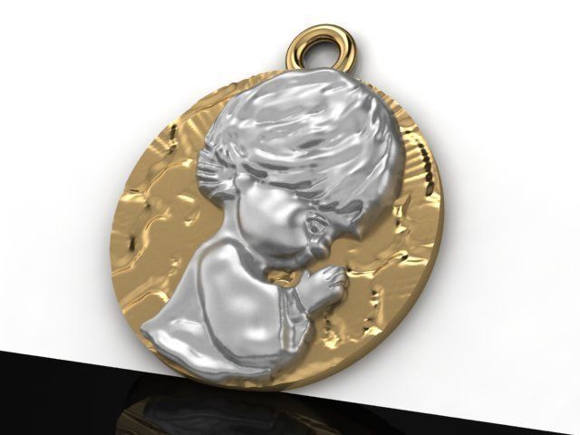 baby pendant 3D print model_5