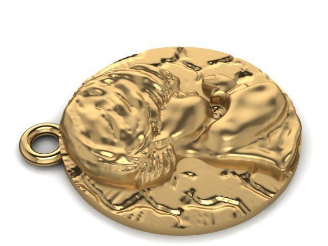 baby pendant 3D print model_4