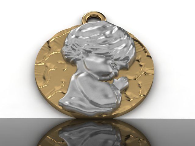 baby pendant 3D print model_10