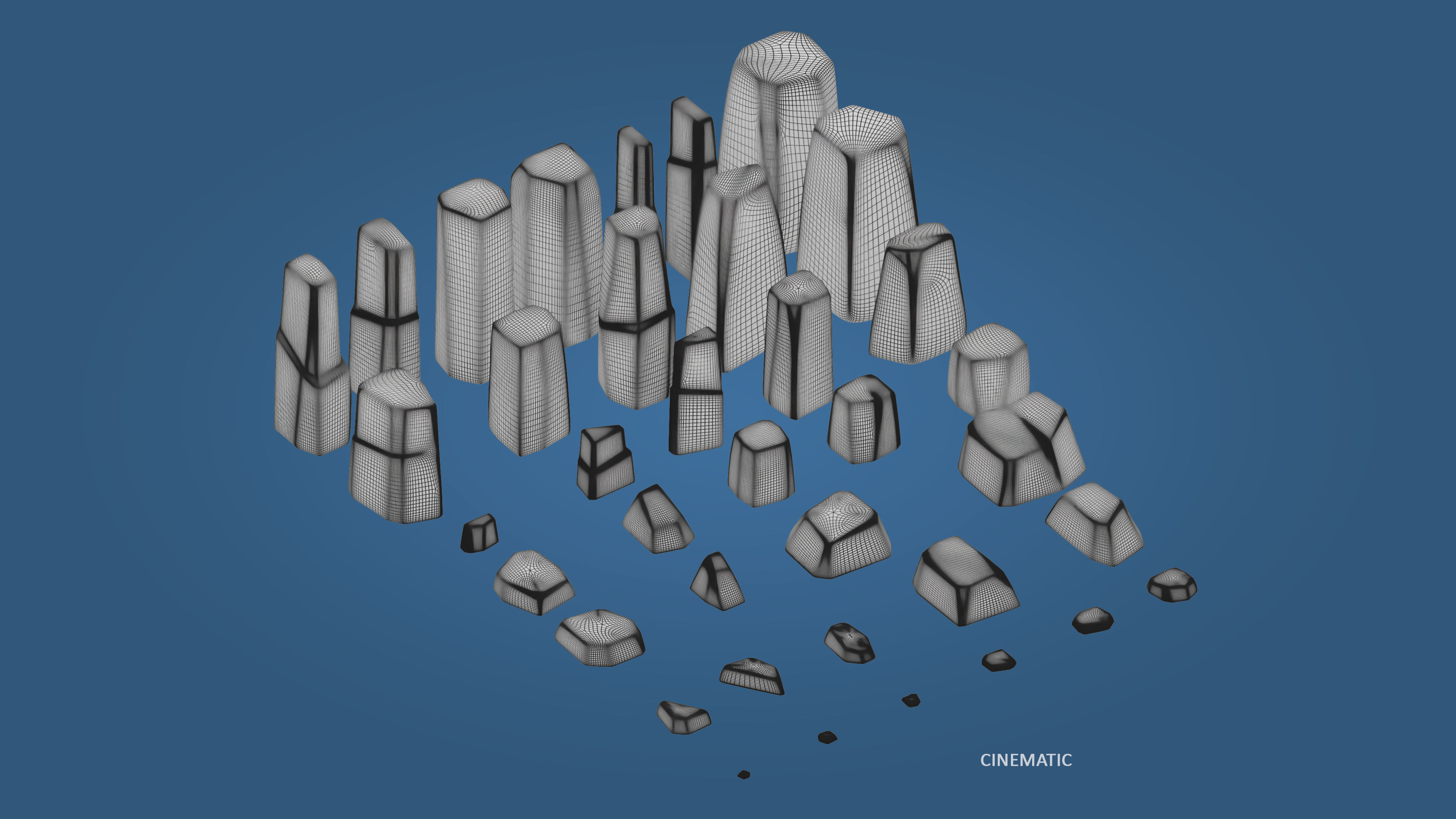 Cartoon Stones Pack1 - Bundle Collection Low-poly 3D model_6