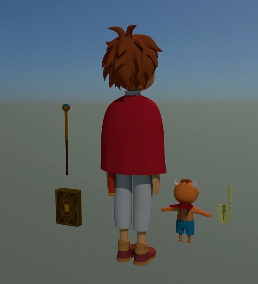 Oliver and Mitey Lowpoly 3D model_2