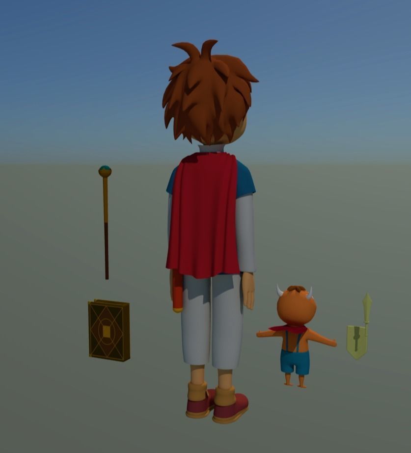 Oliver and Mitey Lowpoly 3D model_3