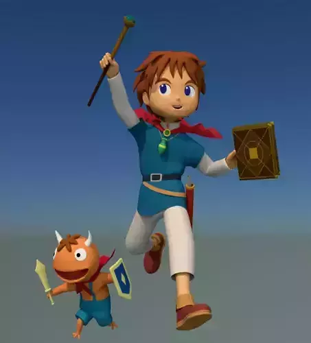 Oliver and Mitey Lowpoly