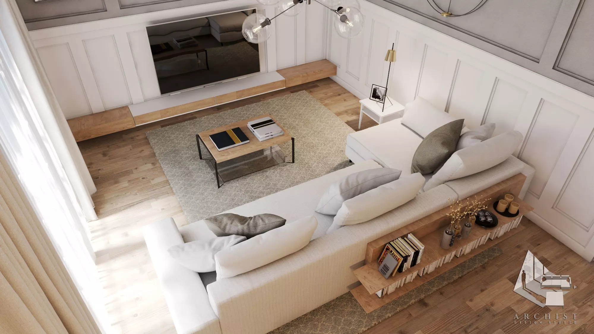 Living Room Interior Sketch-up Scene 3D model