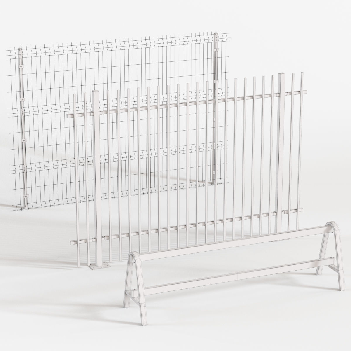 Sliding Gates and Fence 3D model_3