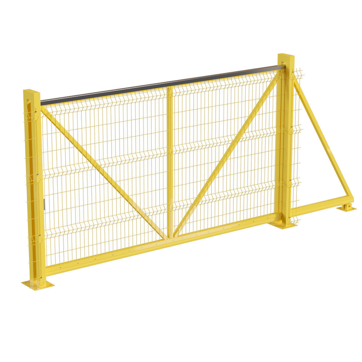 Sliding Gates and Fence 3D model_1