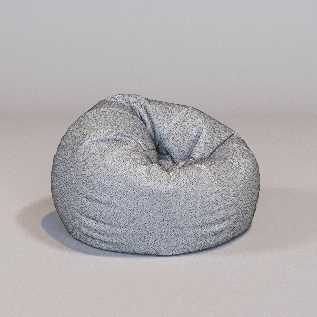 round bean bag 3D model_4