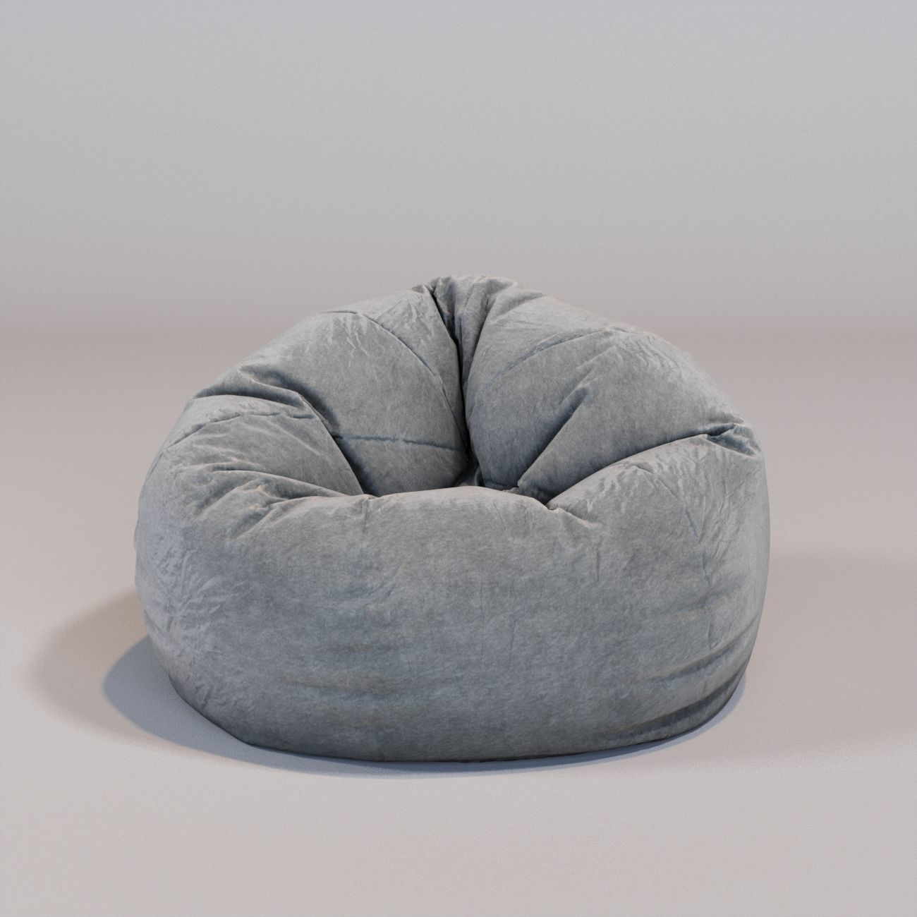 round bean bag 3D model_2
