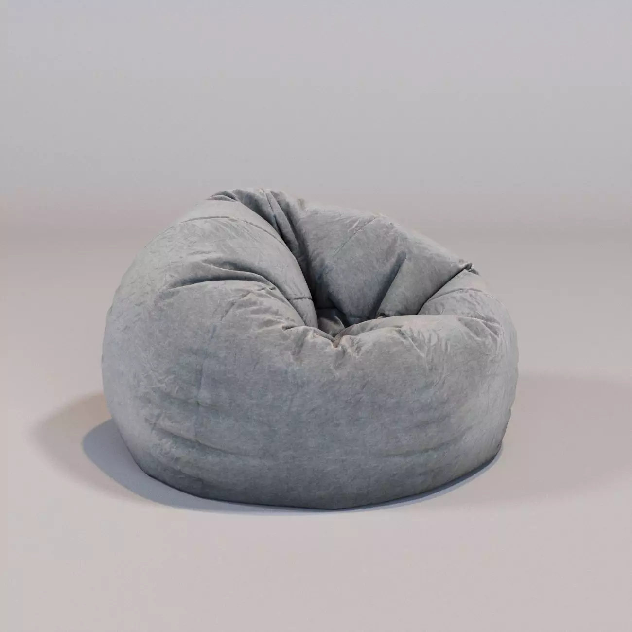 round bean bag 3D model_0