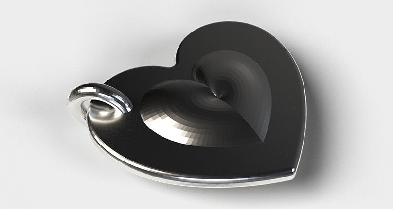 Heart pendant 3D model_1
