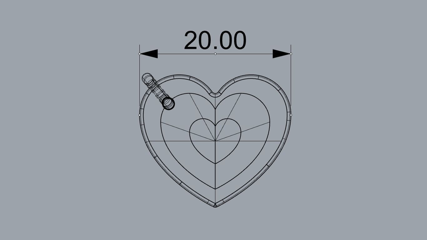 Heart pendant 3D model_3