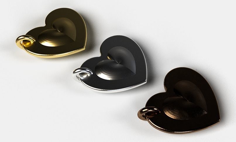 Heart pendant 3D model_2