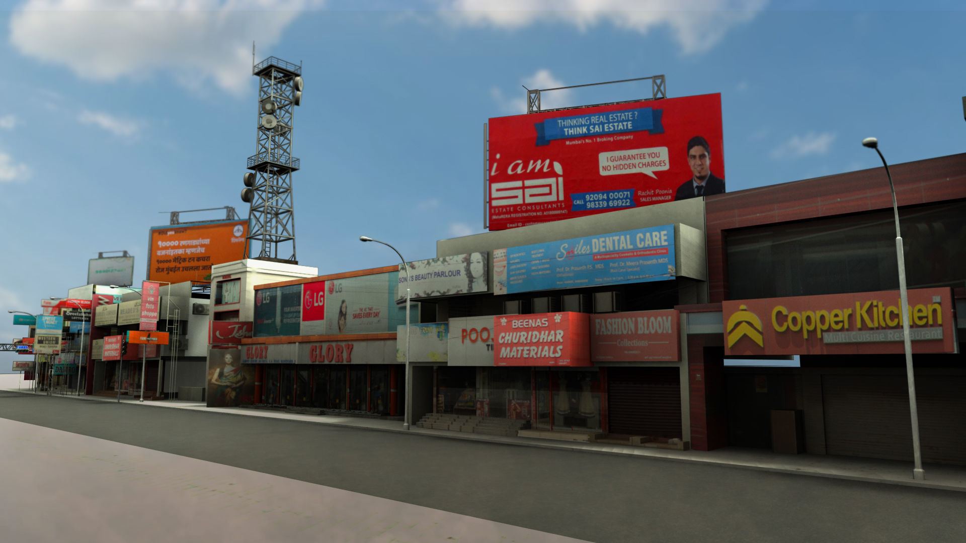 market bazaar street road 3d model 3D model_6