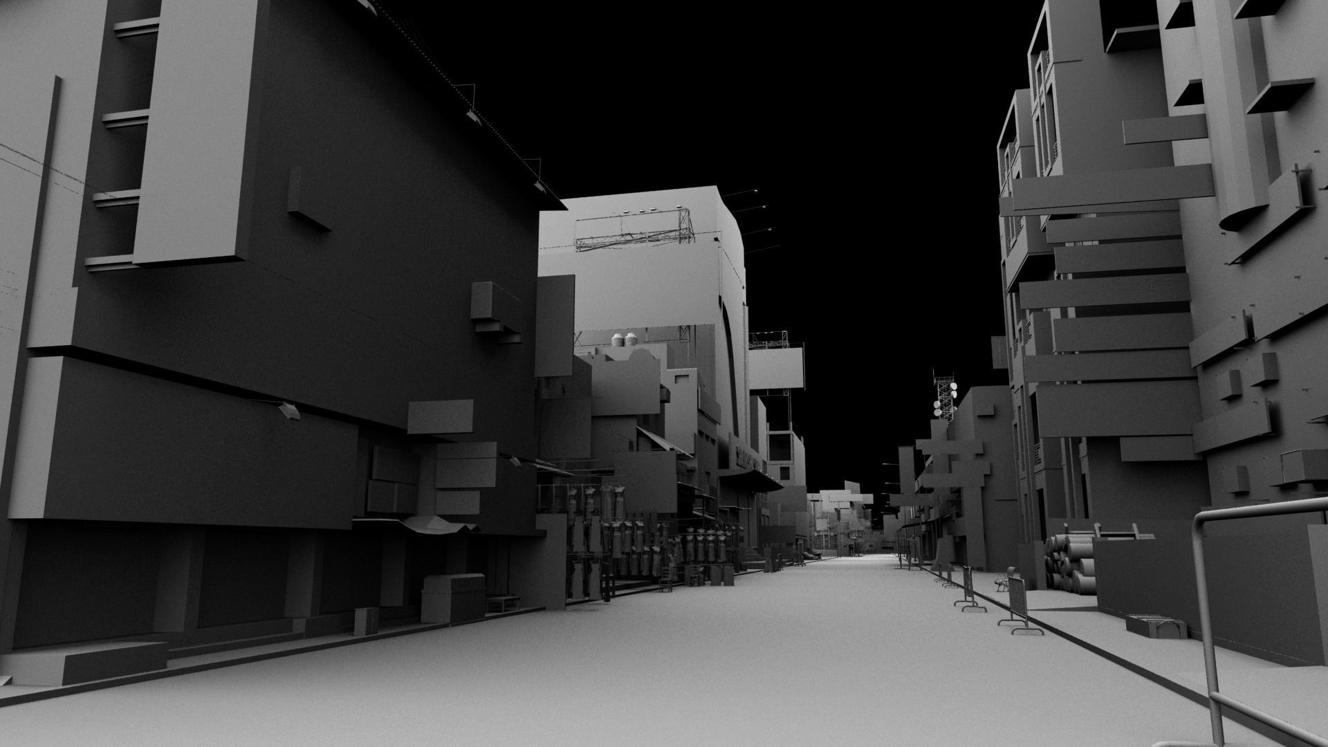 market bazaar street road 3d model 3D model_46