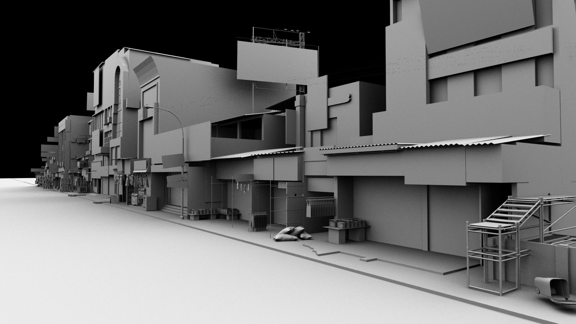 market bazaar street road 3d model 3D model_99