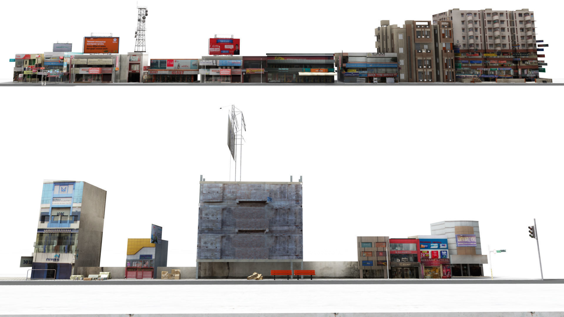 market bazaar street road 3d model 3D model_78