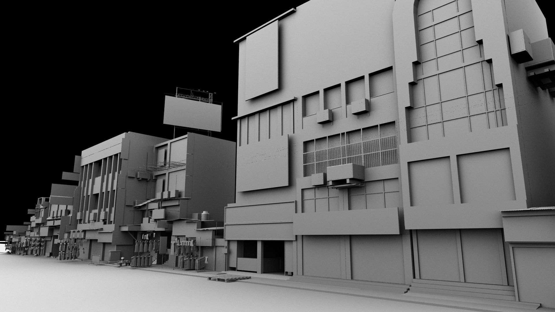 market bazaar street road 3d model 3D model_128